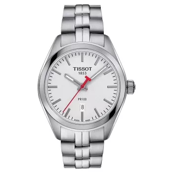 TISSOT T-Classic PR 100 Orologio donna 33mm Acciaio inox Quadrante argentato