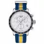TISSOT T-Sport Chrono XL Classic orologio da uomo 42mm cinturino in pelle marrone quadrante argentato T09541717372