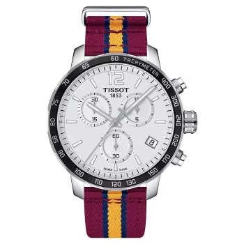 TISSOT T-Sport Quickster Cronografo Orologio uomo 42mm quadrante nero cinturino NATO T0954171707