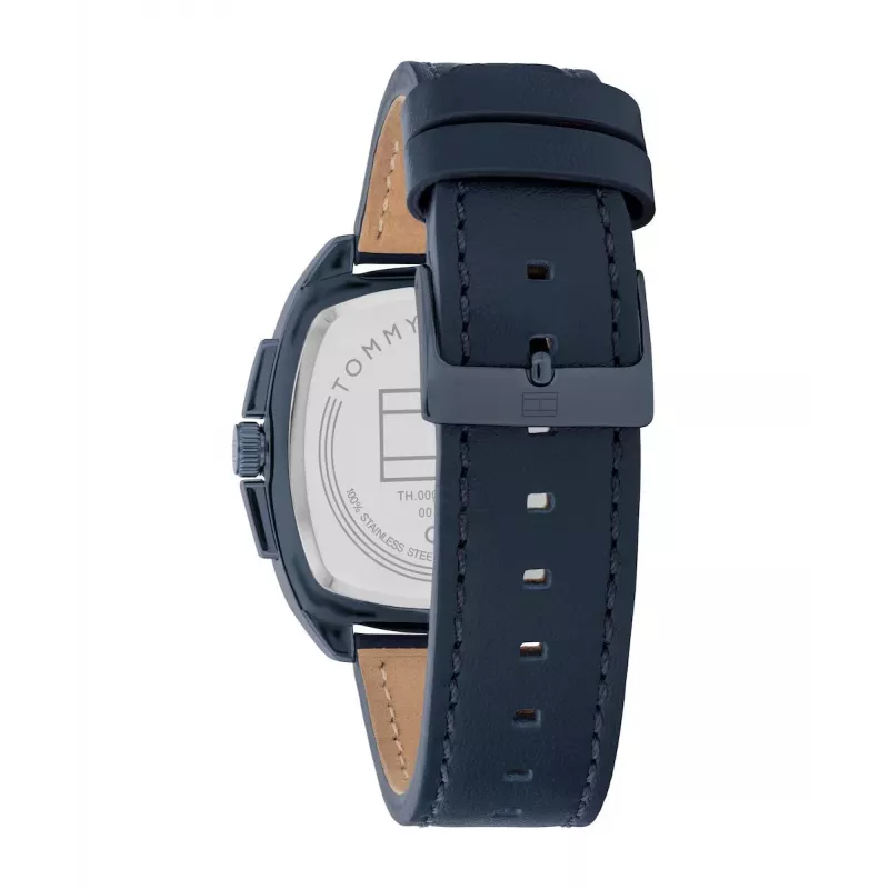 Tommy Hilfiger Orologio uomo 1710558 analogico al quarzo 40 mm quadrante blu pelle marrone