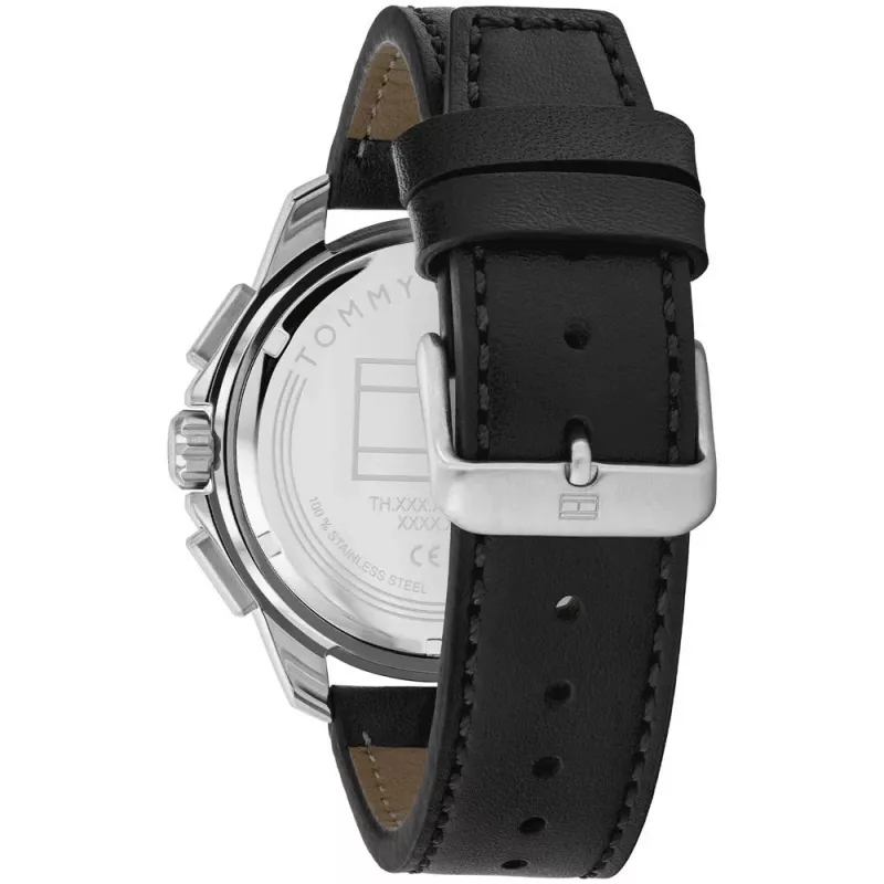 Tommy Hilfiger Orologio da uomo 1710619 analogico al quarzo 46mm quadrante blu acciaio inox