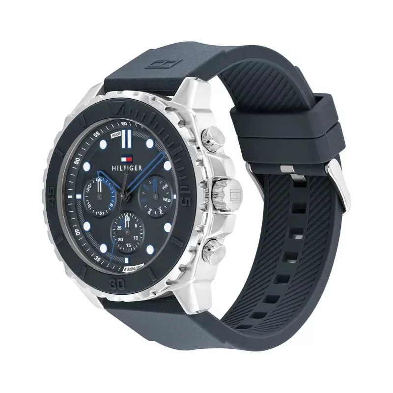 Tommy Hilfiger Orologio da uomo 1710687 Quarzo analogico 48 mm Acciaio inox Quadrante blu
