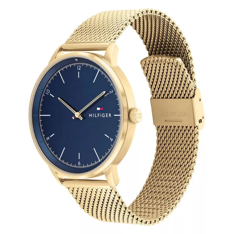 Tommy Hilfiger Orologio uomo 1791877 analogico al quarzo 43mm acciaio inox quadrante blu