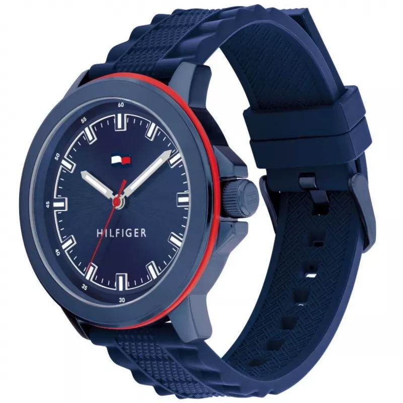 Tommy Hilfiger Orologio da uomo 1792022 analogico al quarzo 48mm acciaio quadrante blu