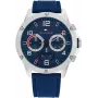 Tommy Hilfiger Orologio uomo 1792027 analogico al quarzo 44mm quadrante blu argento acciaio inox