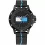 Tommy Hilfiger Uomo Orologio al quarzo analogico 1791999 45 mm Quadrante blu Pelle marrone