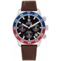 Tommy Hilfiger Orologio da uomo Damon al quarzo 1792166 40mm quadrante blu pelle marrone