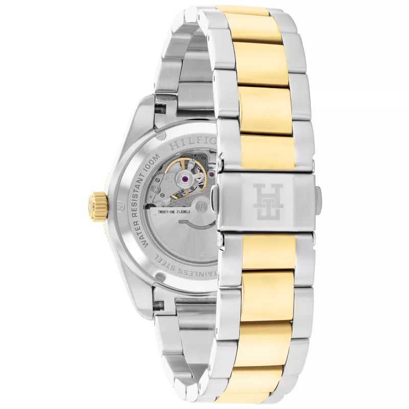Tommy Hilfiger uomo Deacon orologio al quarzo 40mm quadrante blu acciaio inox mesh