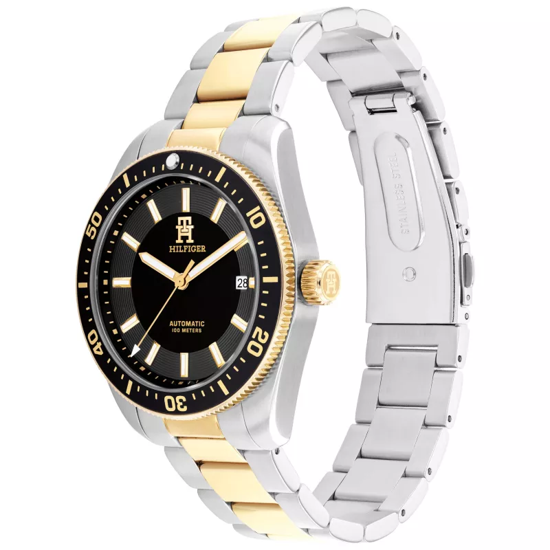 Tommy Hilfiger uomo Deacon orologio al quarzo 40mm quadrante blu acciaio inox mesh
