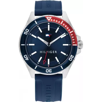 Tommy Hilfiger Orologio da uomo Decker Quarzo 1792009 43mm Quadrante blu Acciaio inossidabile