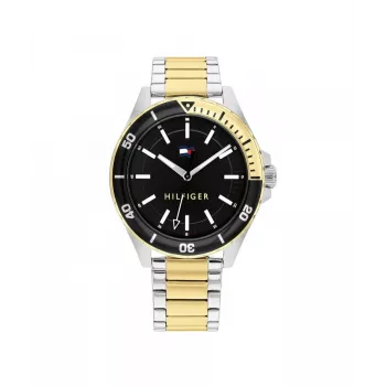 Tommy Hilfiger Orologio uomo Decker al quarzo 1792013 43mm quadrante blu pelle marrone