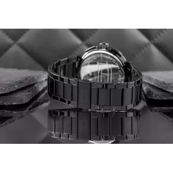Tommy Hilfiger Orologio al quarzo uomo Decker 44mm acciaio inox quadrante blu cinturino in pelle marrone