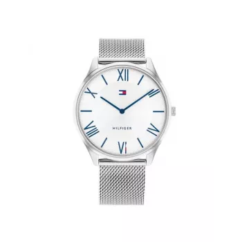 TOMMY HILFIGER Orologio uomo 1710512 43mm quadrante blu cinturino in pelle marrone