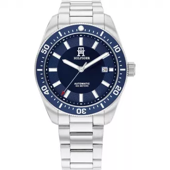 Tommy Hilfiger Orologio uomo 1710591 40mm acciaio inox quadrante blu pelle marrone