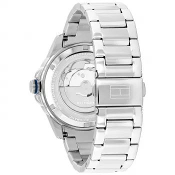 Tommy Hilfiger Orologio uomo 1710695 42mm quadrante blu maglia in acciaio inox