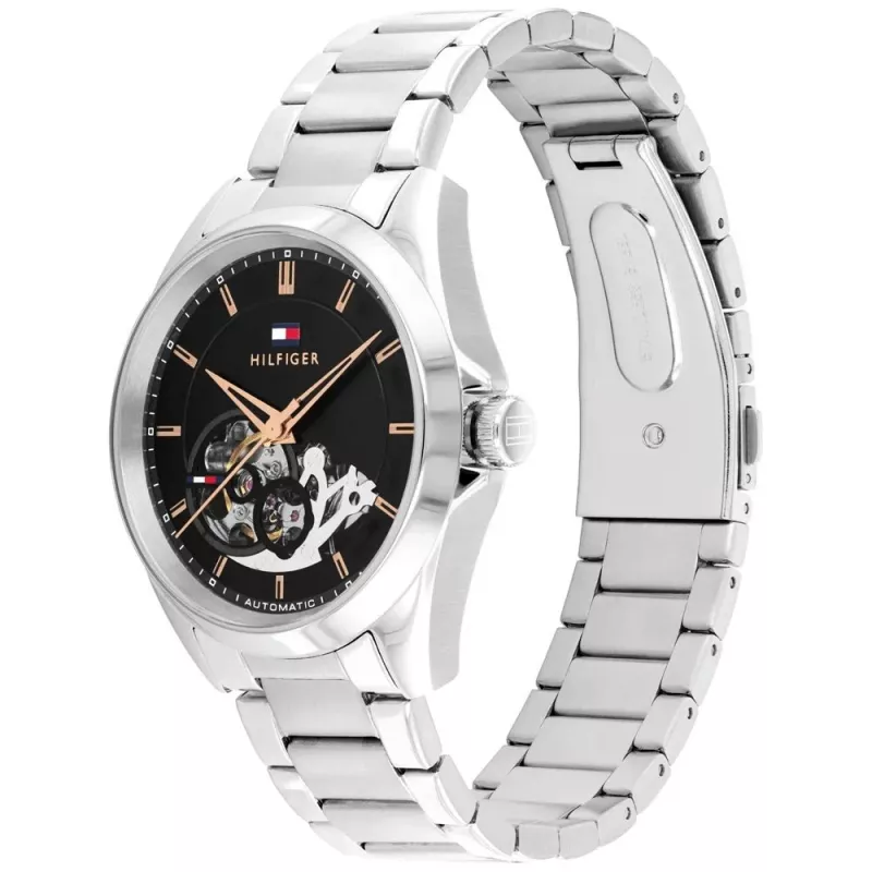 Tommy Hilfiger Orologio uomo 1710718 39mm quadrante blu cinturino in pelle marrone