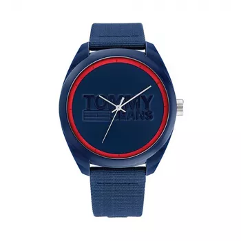 Tommy Hilfiger Orologio Uomo 1792041 45 mm Quadrante Blu Cinturino in Pelle Marrone