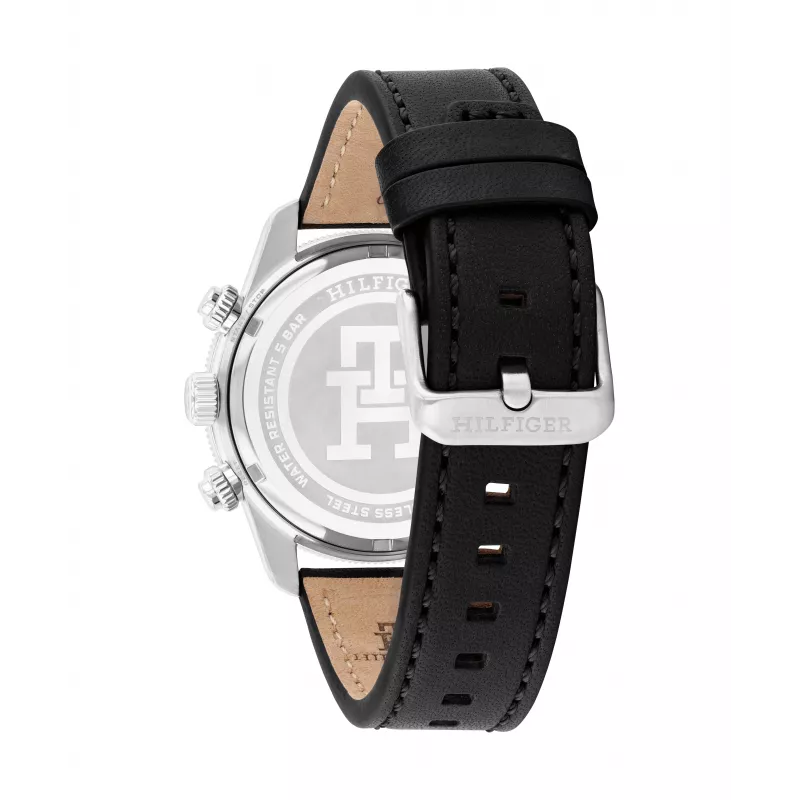Tommy Hilfiger Orologio da uomo 1792162 41mm acciaio quadrante blu pelle marrone