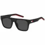 TOMMY HILFIGER TH-1976-S-BLX Occhiali da sole uomo, montatura nera, lenti grigie, 52/19/145 mm