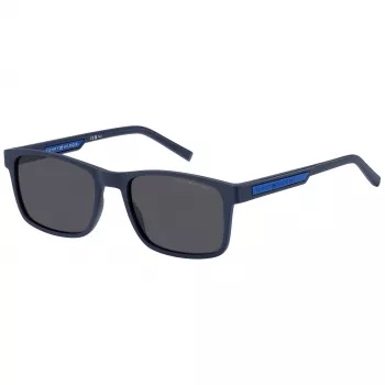 TOMMY HILFIGER TH-2089-S-FLL occhiali da sole uomo - montatura in acetato nera con lenti in policarbonato grigie - 56/19/145 mm