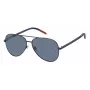 Tommy Hilfiger TJ-0008-S-FLL Occhiali da sole rettangolari unisex - montatura in acetato nera, lenti in policarbonato grigie, protezione UV400