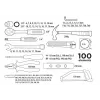 Top Tools set da 100 pezzi di chiavi a bussola e utensili con attacco 1/4