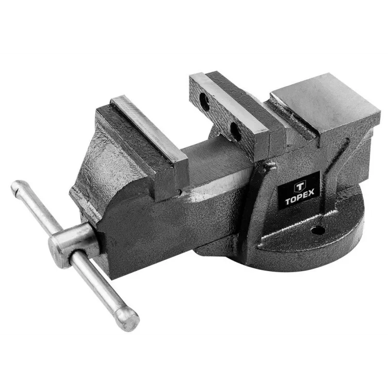 TOPEX morsa da fabbro 100 mm, base girevole, ghisa grigia