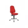 TOPSTAR Point 60 sedia girevole rossa con meccanismo a contatto permanente, schienale regolabile in altezza, braccioli T2 fissi, ruote con freno a carico, certificata GS 8169G21