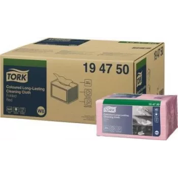Tork 194750 Panni per pulizia heavy duty Rossi 40 fogli