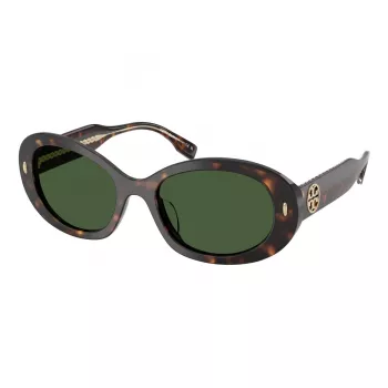 Tory Burch Occhiali da sole donna TY7214U172871 - Forma quadrata/farfalla, lenti sfumate marroni, 53/19/140 mm