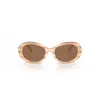 Tory Burch Occhiali da sole donna TY7214U318173 tartaruga acetato marrone sfumato 53mm