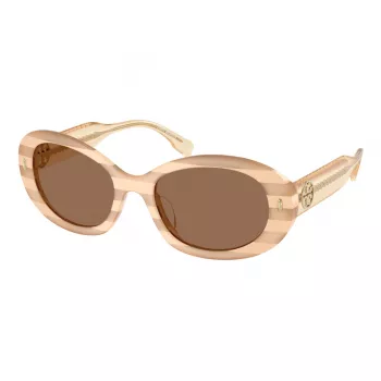 Tory Burch Occhiali da sole donna TY7214U318173 tartaruga acetato marrone sfumato 53mm