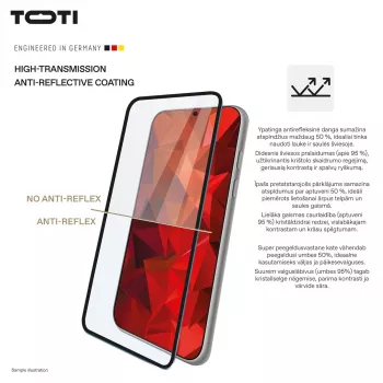 TOTI PREMIUM 3D vetro temperato protezione display, copertura totale per Samsung Galaxy S25 Ultra