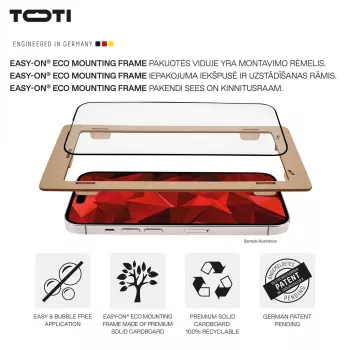 TOTI PREMIUM 3D vetro temperato protezione display, copertura totale per Samsung Galaxy S25 Ultra