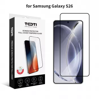 TOTI PREMIUM Pellicola protettiva in vetro temperato 2.5D Full Cover per Samsung Galaxy S26