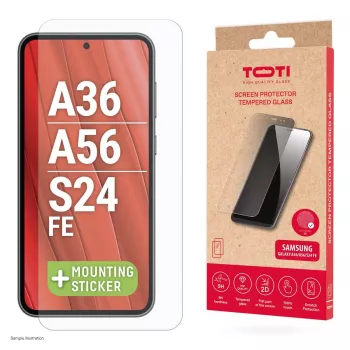 TOTI Tempered Glass 2D Screen Protector per Samsung Galaxy A37/A57/A36/A56/S24 FE/S25 FE
