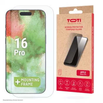 TOTI Pellicola protettiva in vetro temperato 2D Full Cover per iPhone 16 Pro trasparente