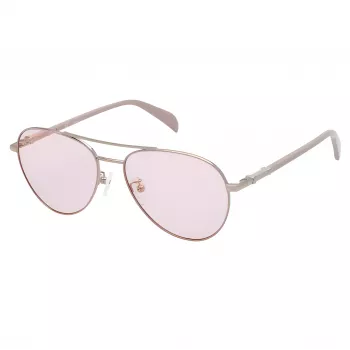 TOUS Occhiali da sole donna STO437-560E59 Havana montatura rettangolare in acetato lenti sfumate marroni 56mm