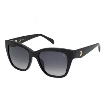 TOUS Occhiali da sole da donna STOB40-540700 - montatura in acetato, lenti in policarbonato, protezione UV400, larghezza lente 54 mm, nero/grigio