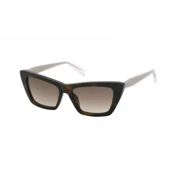 TOUS Occhiali da sole donna STOB45-5401AY - Montatura rettangolare in acetato, lenti grigie sfumate, protezione UV400