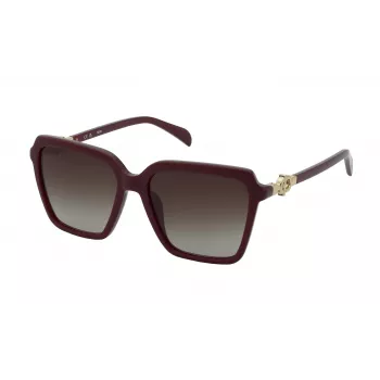 TOUS Occhiali da sole donna STOC74-5609FH Havana in acetato marrone sfumato 56 mm