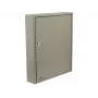 TOYA VOREL 78436 Portachiavi in acciaio con serratura a cilindro, 10 ganci, grigio, montaggio a parete