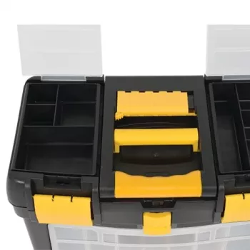 TOYA VOREL 78734 carrello portautensili con 7 cassetti, rosso/nero