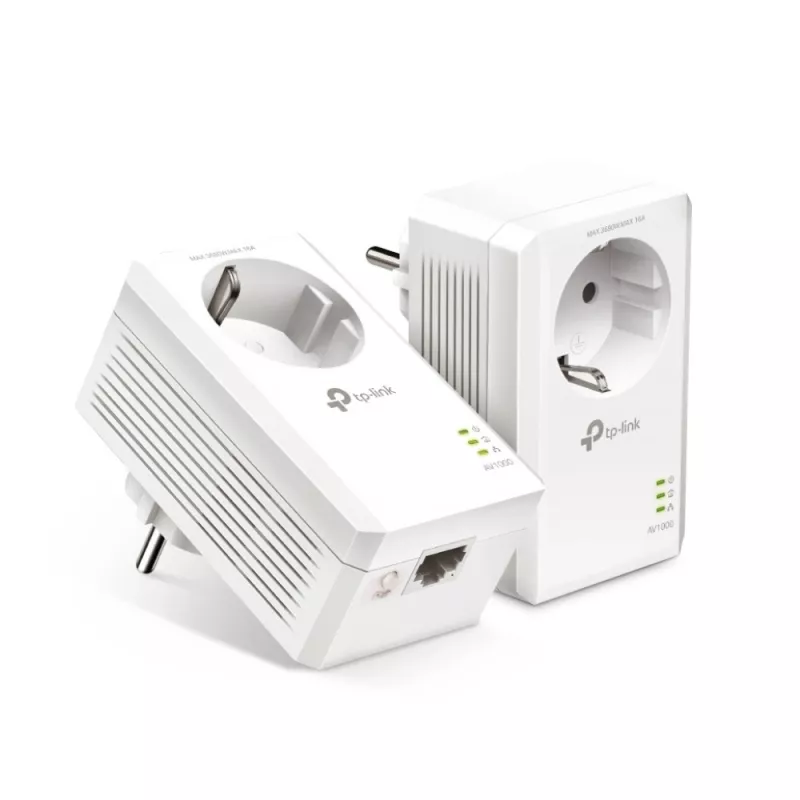 TP-Link AV1000 Kit di avvio Powerline Gigabit Passthrough (TL-PA7017PKIT)