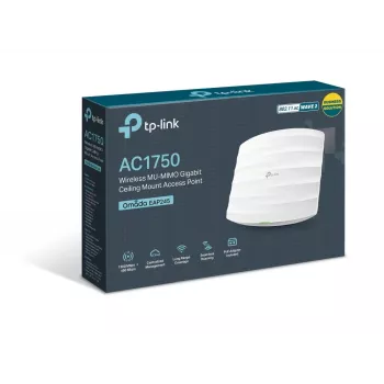 TP-Link EAP245 AC1750 access point wireless dual band Gigabit da soffitto, PoE, bianco