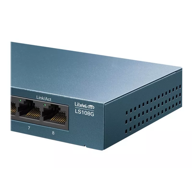 TP-Link LiteWave LS108G - switch - unmanaged - 8 x 10/100/1000 - desktop - AC 220 V