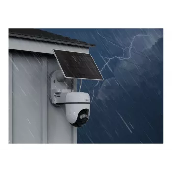 TP-Link Tapo TC90 KIT telecamera di sorveglianza orientabile alimentata a solare, 2K QHD, esterno, batteria e solare, IP65, visione notturna a colori, wireless, 1 telecamera