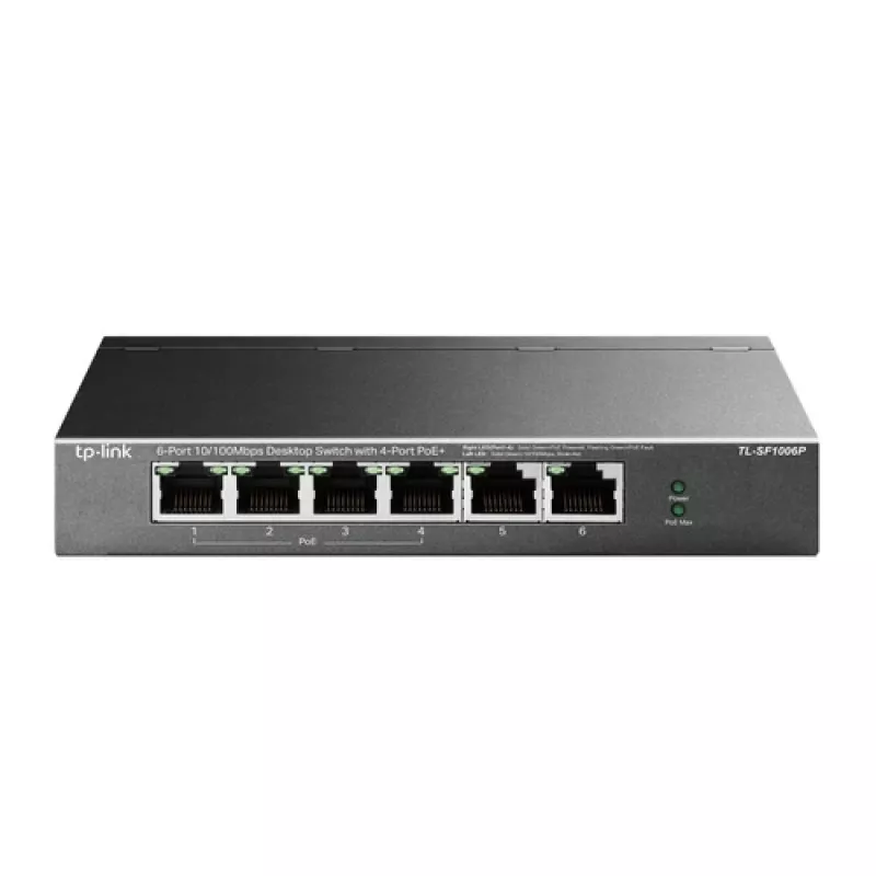 TP-LINK TL-SF1006P switch desktop 6 porte 10/100 Mbps con 4 porte PoE+ (67W)