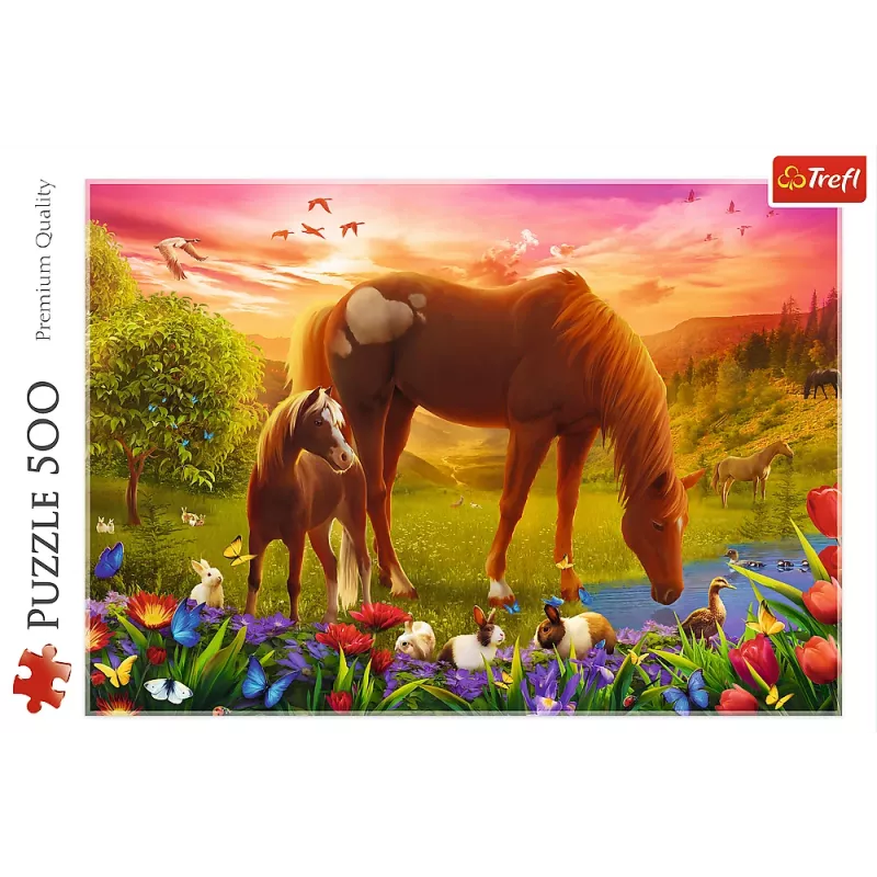 Puzzle 500 - Horses in the Meadow