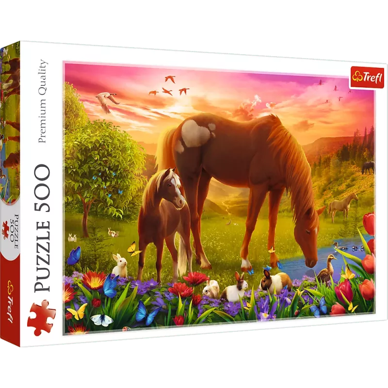 Puzzle 500 - Horses in the Meadow